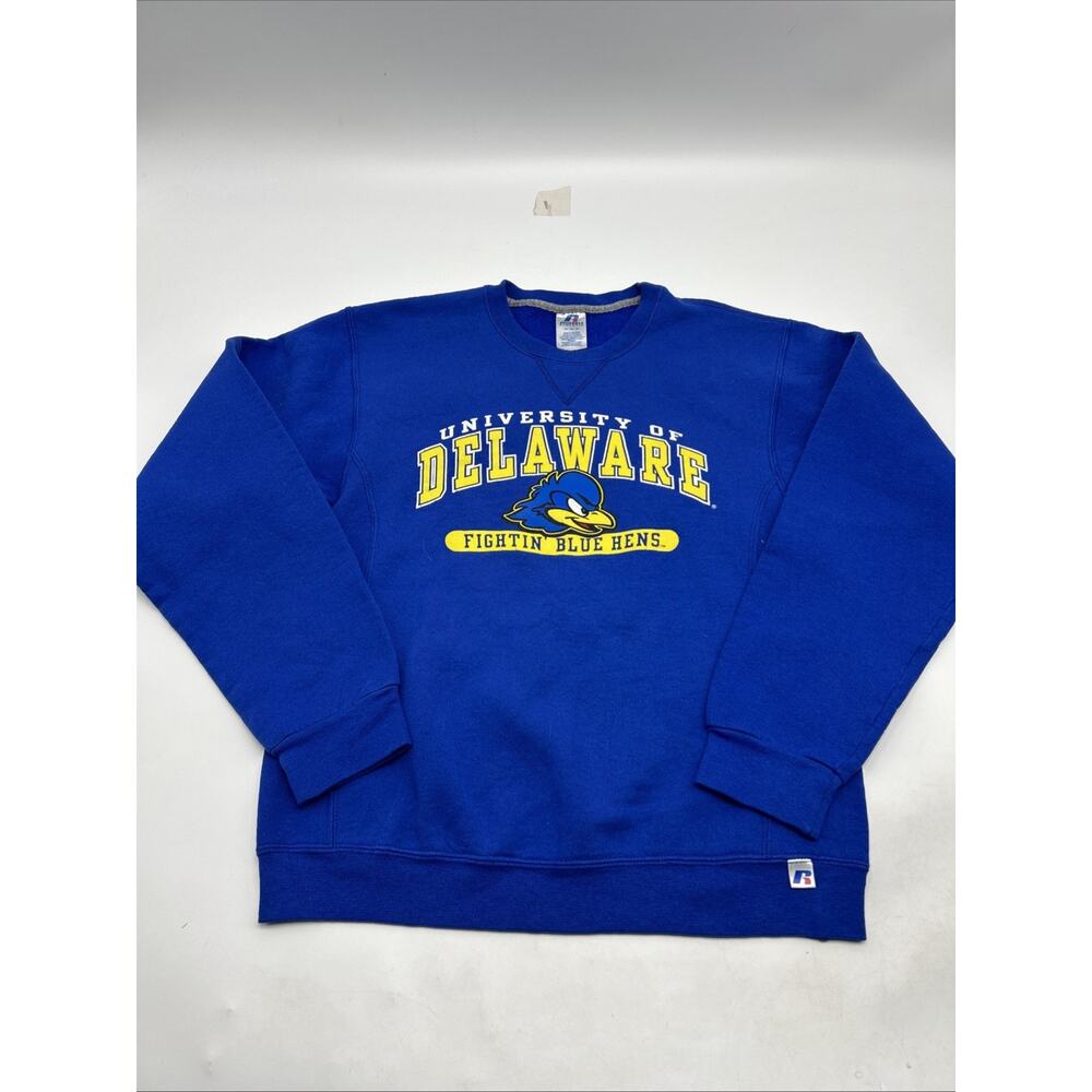 VINTAGE Delaware Fightin' Blue Hens Crewneck Sweatshirt NCAA Men’s Size M BLUE
